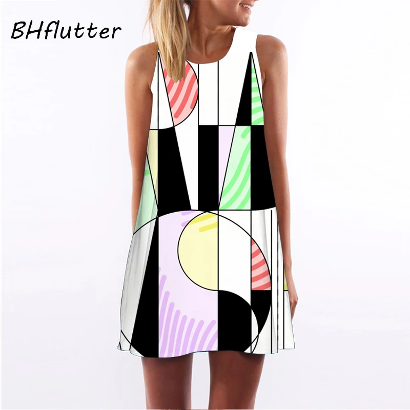 BHflutter Robe Femme Ete 2018 летнее платье женское Новое модное короткое шифоновое без