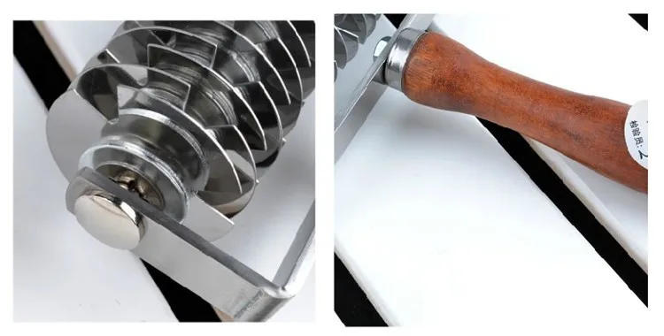 Прочный DIY Инструменты Для Выпечки Пиццы сетка резак теста нержавеющая сталь ролик решетчатое колесо с красной деревянной ручкой(для пирога, пиццы