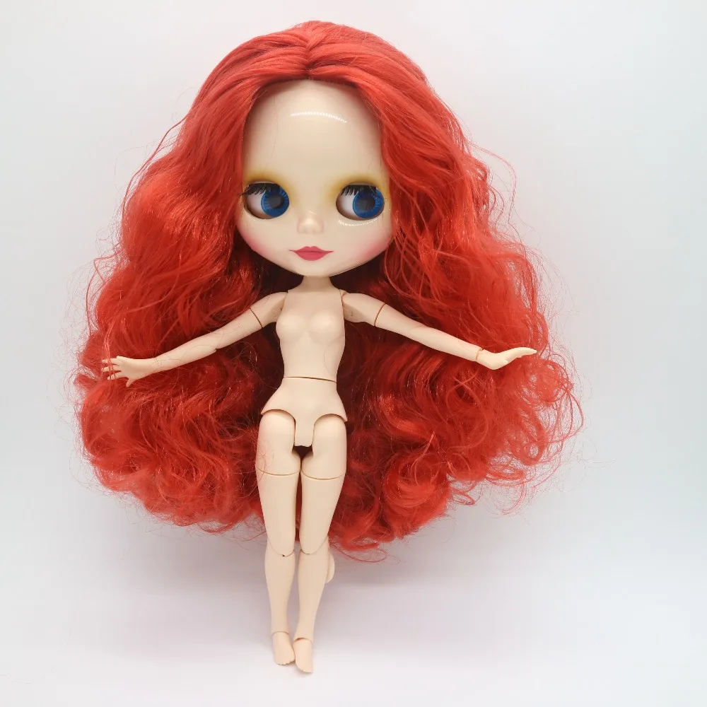 Цельная кукла без одежды Blyth кукла красные волосы UU фабрика кукла подходит для DIY Изменить игрушка BJD для девочек