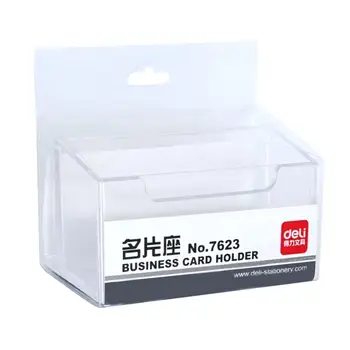 

Coloffice 1PC Creative Transparent Career Business Card Holder Office Desktop Card Storage Box Office Supplies Stationery