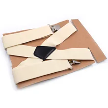 Мужские подтяжки X-Back 5,0 см Широкий Регулируемый Твердый Прямой зажим SuspendersZ