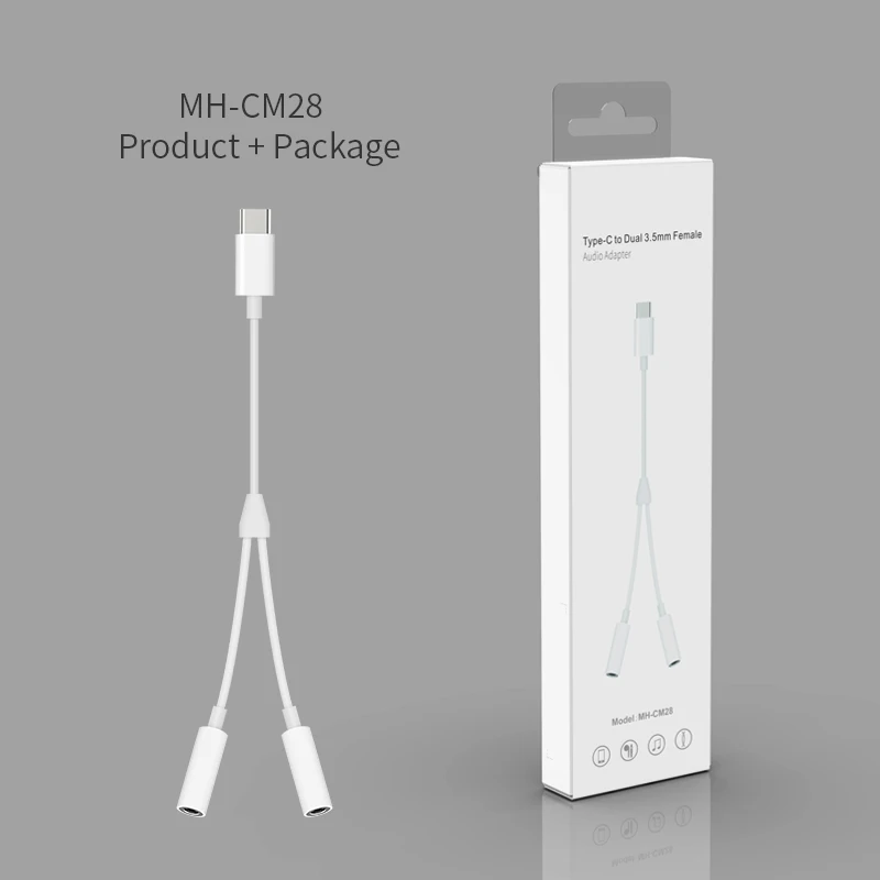 Type-C до 3,5 мм двойной аудио адаптер для наушников 2 в 1 для пары Share для huawei mate 20 P30 pro Xiaomi Mi 8 9 аудио кабель