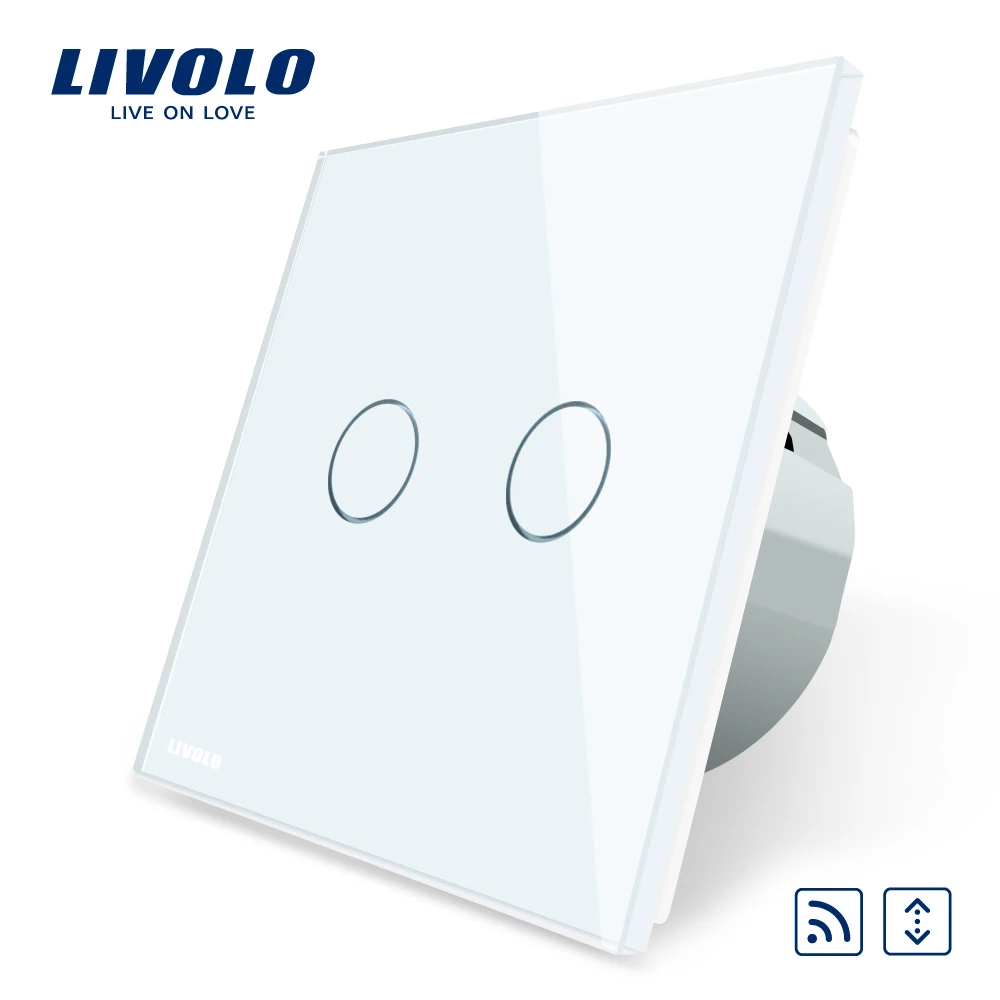 FREE Shipping Livolo EU Standard Touch House Home Led Remote Curtains Switch VL C702WR 11 With
