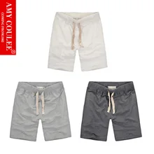 Темно-серый бежевый 3 в 1 комплект шорты для мужчин и женщин стиль сплошной цвет Классический Повседневный чистый хлопок стильный высококачественный дышащий