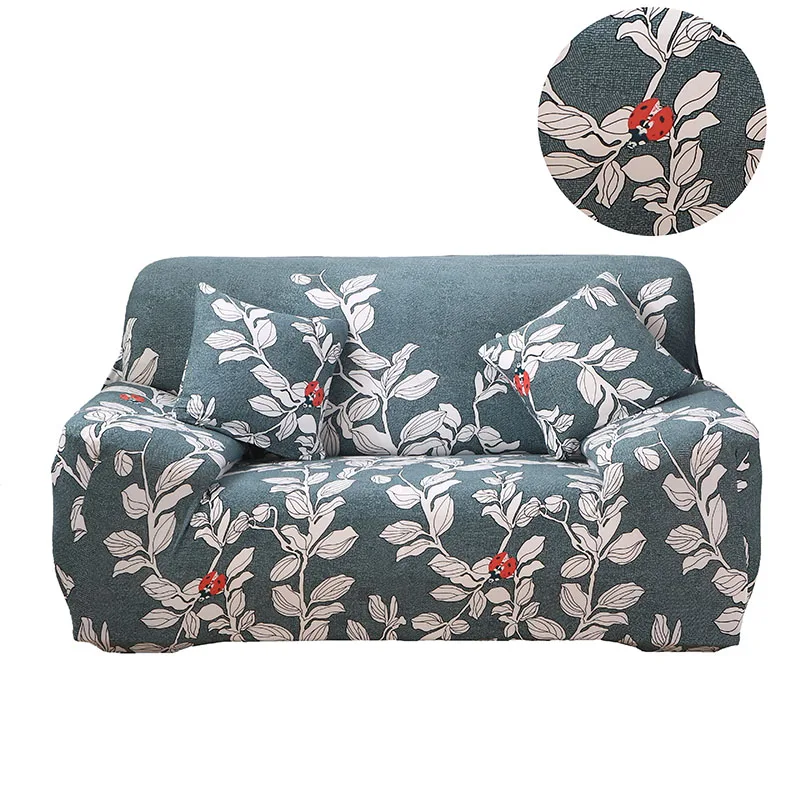 Скандинавские чехлы для диванов для гостиной с цветочным рисунком, эластичные прочные чехлы для диванов из спандекса
