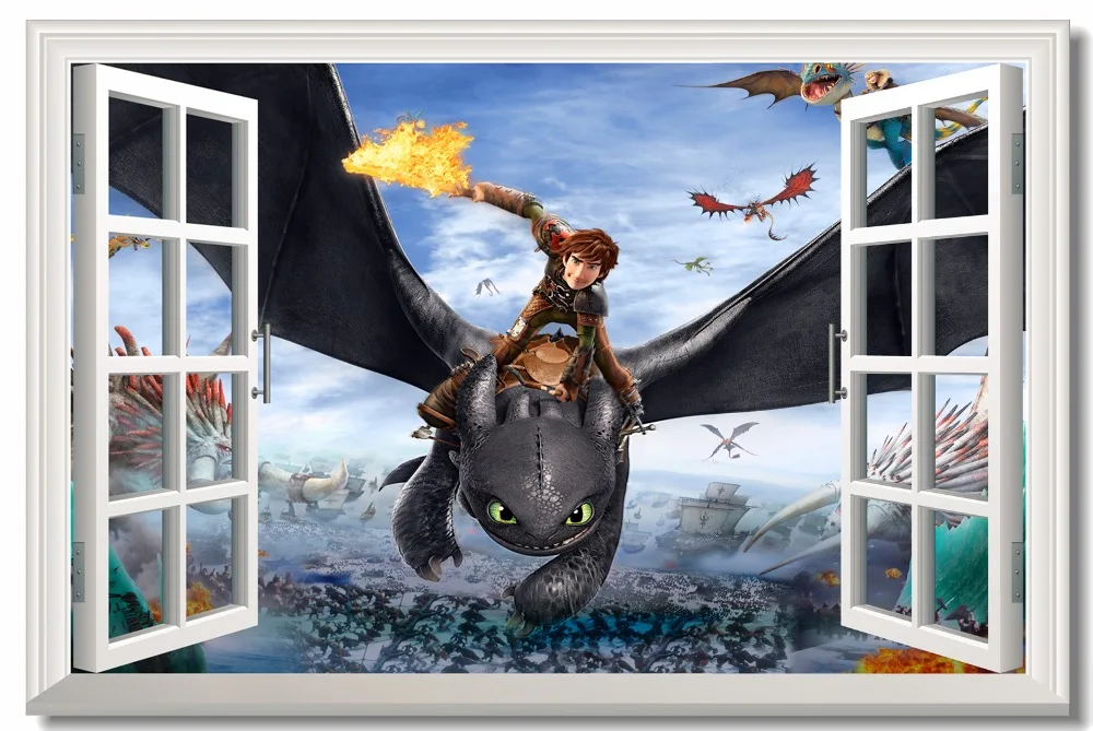 Пользовательские холст настенная живопись Как приручить дракона плакат HTTYD 3D