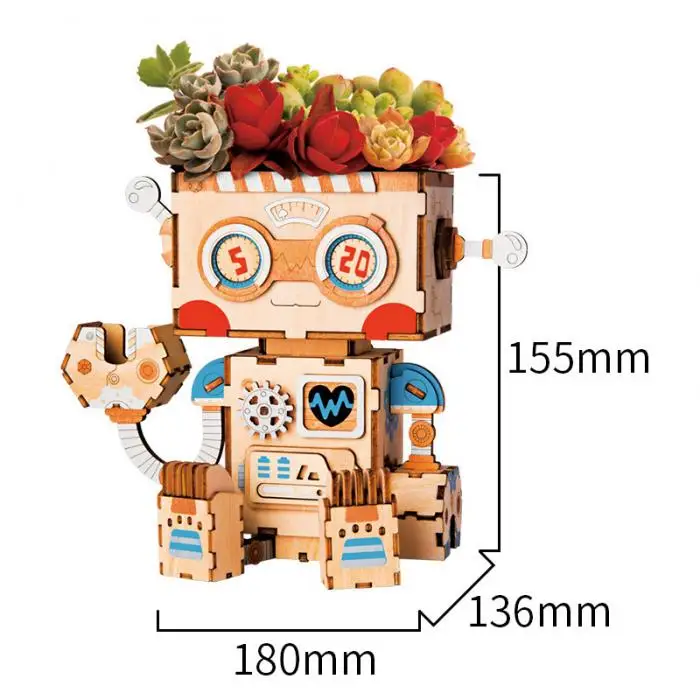 Деревянный DIY модель построить игрушки 3D головоломки сочные завод цветочный горшок Экологичные Сделай Сам Набор для рукоделия 998