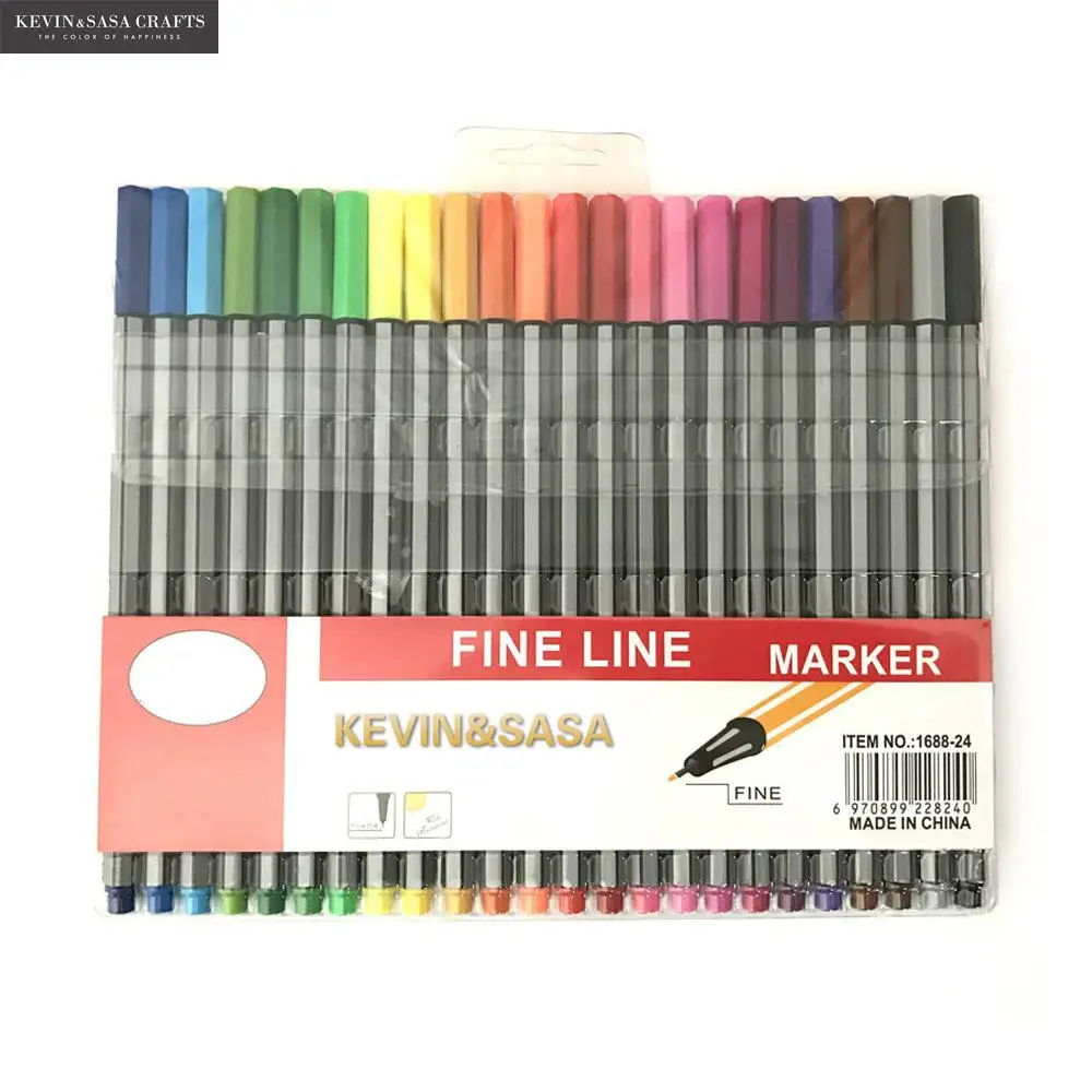 

24Colors/Set 0.4Mm Fineliner Pen Superfine Marker Pen Water Based Assorted Ink Arts Drawing Pen School Supplies Bts Gift Pen Set