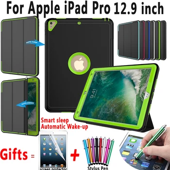 

Top Magnetic Smart Auto Sleep AWake Case for Apple iPad Pro 12.9 2015 2017 Cover Premium Leather Trifold Stand Coque Capa Funda