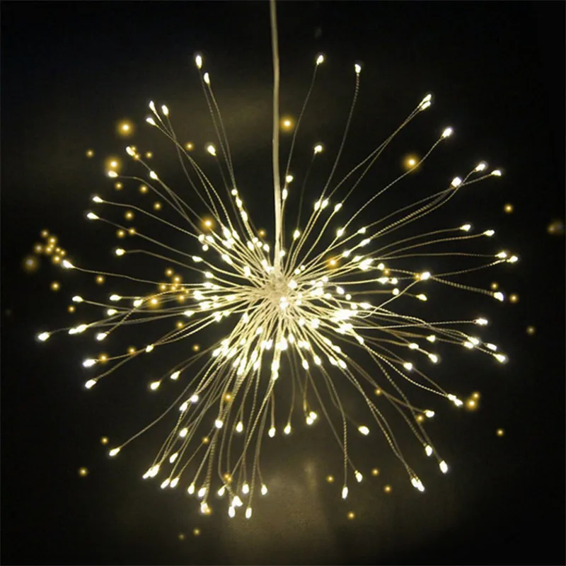 Outdoor Starburst Fairy Hanging Lamp Twinkle Light String Light Firework Lights