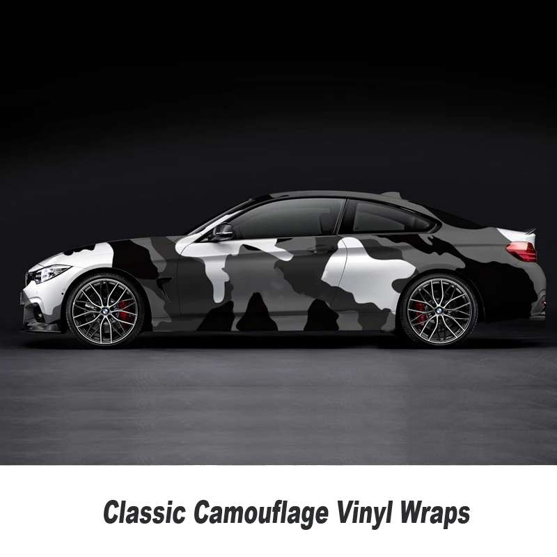 5/10/15/20/25/30m*1.52m Yellow Black Gray Big Camo Adhesive PVC Vinyl