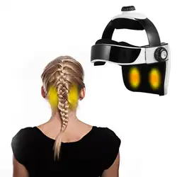 Электрический массажер для головы горячий компресс на воздушной Давление музыка Регулируемый шлем Средства ухода для век мозга Массаж