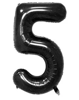 40-дюймовый светодиод красный номер Фольга воздушные шары День рождения украшения дети цифры воздушный шар с гелием Свадебный декор черный рис воздушный шар Globos - Цвет: Black 5