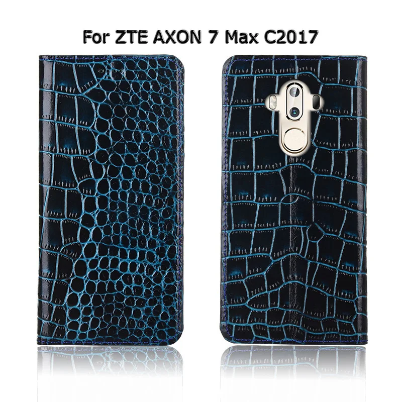 Крокодиловая текстура чехол для телефона чехол для zte AXON7 A2017/AXON 7 Mini Max C2017 Натуральная Воловья кожа флип Стенд чехол для телефона сумка