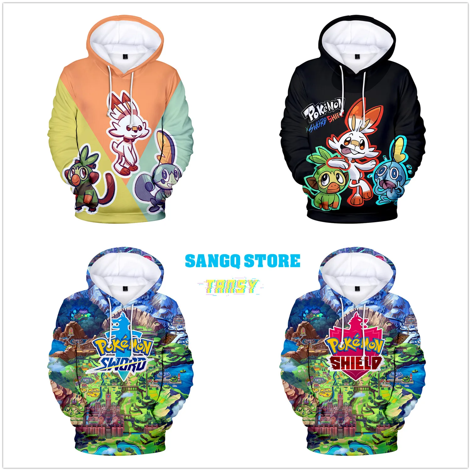 Pokemon Sword and Shield Fashion Unisex Crewneck Sweatshirt Printed Long Sleeves Pollover Plus Size Women 3D Print Hoodies Pokemon Sword and Shield Fashion Unisex Crewneck Sweatshirt Printed Long Sleeves Pollover Plus Size Women 3D Print Hoodies