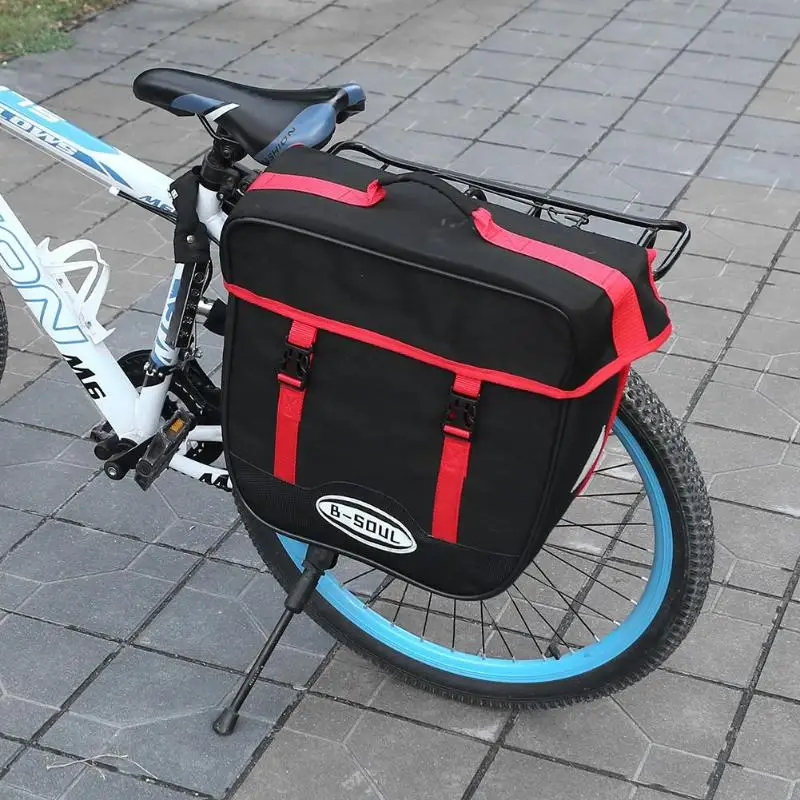 B-SOU задняя Сумка для велосипеда Водонепроницаемая велосипедная заднее сиденье багажник двойная боковая стойка сумка