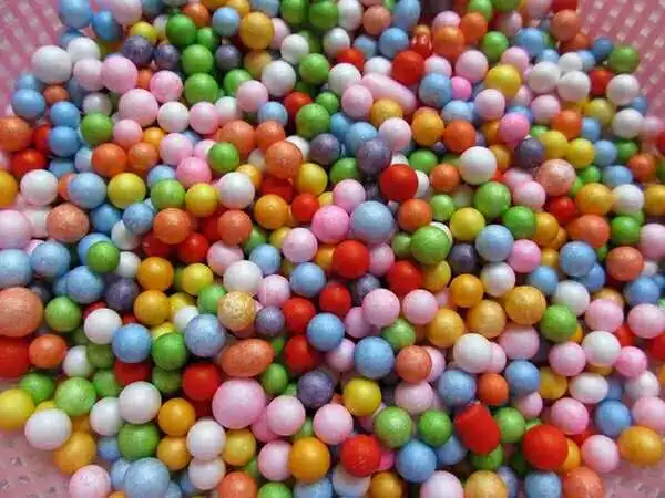 

7-9mm color foam filled particles foam balls Styrofoam particles Early childhood toys handmade material