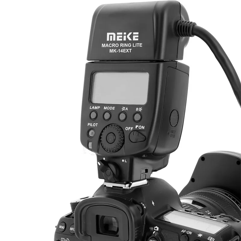 Meike MK-14EXT i-ttl Кольцевая вспышка для макросъемки для Камера Nikon D850 D7500 D810 D80 D800 D90 D5 D4 D600 с светодиодный фокуса