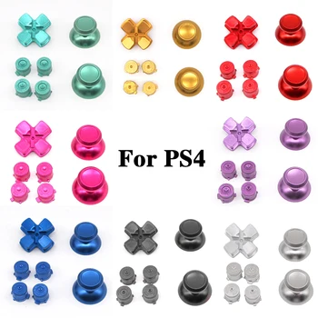 

For PS4 Aluminum Metal D PAD Analog Sticks Bullet Buttons for PS 4 Controller Replacement Joystick ABXY Buttons Kit