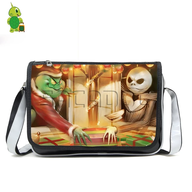 christmas thieves the nightmare before christmas jack crossovers messenger bag pu leather shoulder bag mens crossbody - Nightmare Before Christmas Messenger Bag christmas thieves the nightmare before christmas jack crossovers messenger bag pu leather shoulder bag mens crossbody - Nightmare Before Christmas Messenger Bag