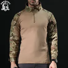 SINAIRSOFT, Мужская Тактическая Военная униформа для страйкбола, камуфляжная, проверенная в бою рубашка с длинным рукавом