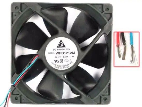 Delta Electronics WFB1212M-F00 DC 12 V 0.33A 120x120x25mm 3-провод Сервер площади вентилятора