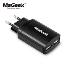 MaGeek 5V2. 4A двойной USB зарядное устройство Быстрая зарядка для телефона портативное зарядное устройство для iPhone зарядное устройство