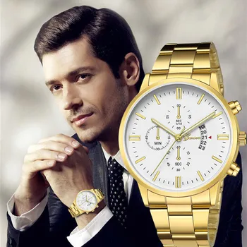 

DISU Men's Wrist Watch Stainless Steel Quartz Analog Sport Watch Man wrist watches day date relogio masculino