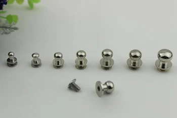 

100pcs/ lotSilverHigh quality Handbags hardware metal accessories thick flank The pacifier nail Luggage belt screw fittings nail