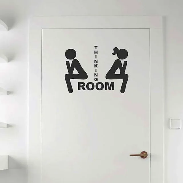 2016 new bathroom wall decals thinking room restroom toilette stickers bathroom humor saying - Funny Bathroom Signs 2016 new bathroom wall decals thinking room restroom toilette stickers bathroom humor saying - Funny Bathroom Signs