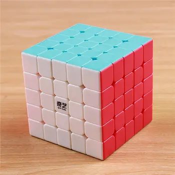 

QIYI 5x5x5 magic speed cube sticker less professional 5 layer Competition puzzle cubes educational toys for children wholesale