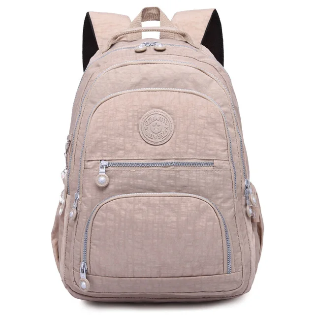 Новинка, модный Женский Повседневный школьный рюкзак через плечо, рюкзак для ноутбука, многофункциональная Вместительная дорожная сумка для женщин и мужчин - Цвет: Хаки