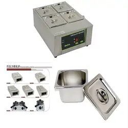 4 цилиндра форма для мыла Плавильной Печи Горшок термостатический аппарат для парафинотерапии DIY Электрический Шоколадный фонтан D2002-4