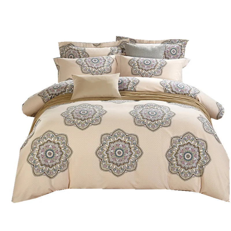 

Noble bedding set 4pcs 100% cotton duvet quilt covers bed sheet bedclothes coverlet bedcover king queen size