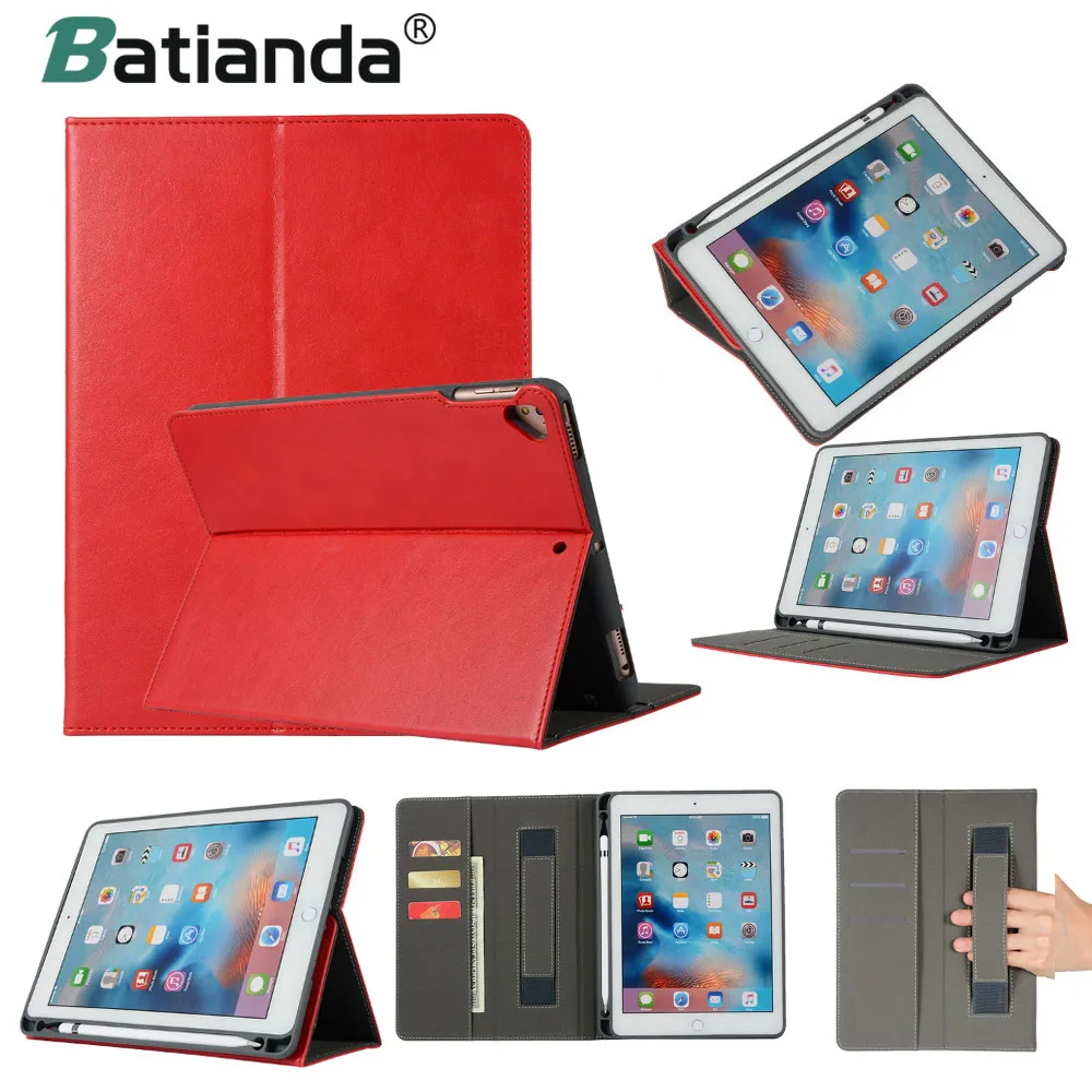 For iPad Pro 9.7/AIR 2 Leather Flexible Soft TPU Back Case With Pencil
