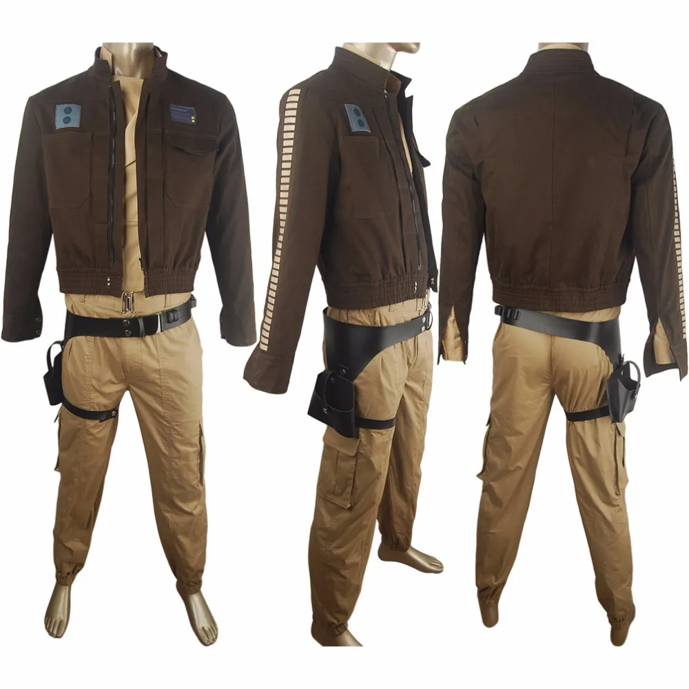 Men's boys Rogue One: A Star Wars Story Captain Cassian Andor costume deluxe unique halloween make-up costume sci-fi outfit Men's boys Rogue One: A Star Wars Story Captain Cassian Andor costume deluxe unique halloween make-up costume sci-fi outfit