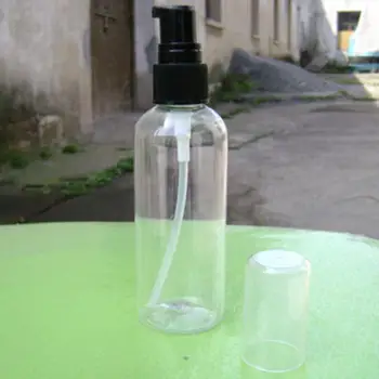 

20pcs 100ml Plastic Bottle Cosmetic Container Clear Emulsion Lotion Empty Bottles Refillable Black Pump Head Travel Packaging