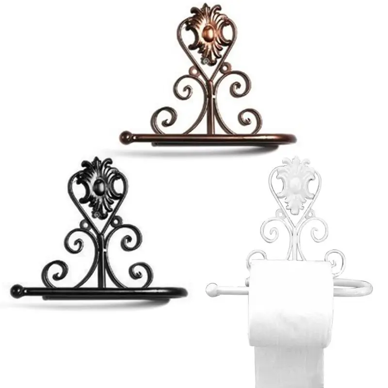 

Retro Paper Roll Holder Wall Mounted Vintage Tower Rack Storage Rail For Bathroom Toilet Kitchen Table