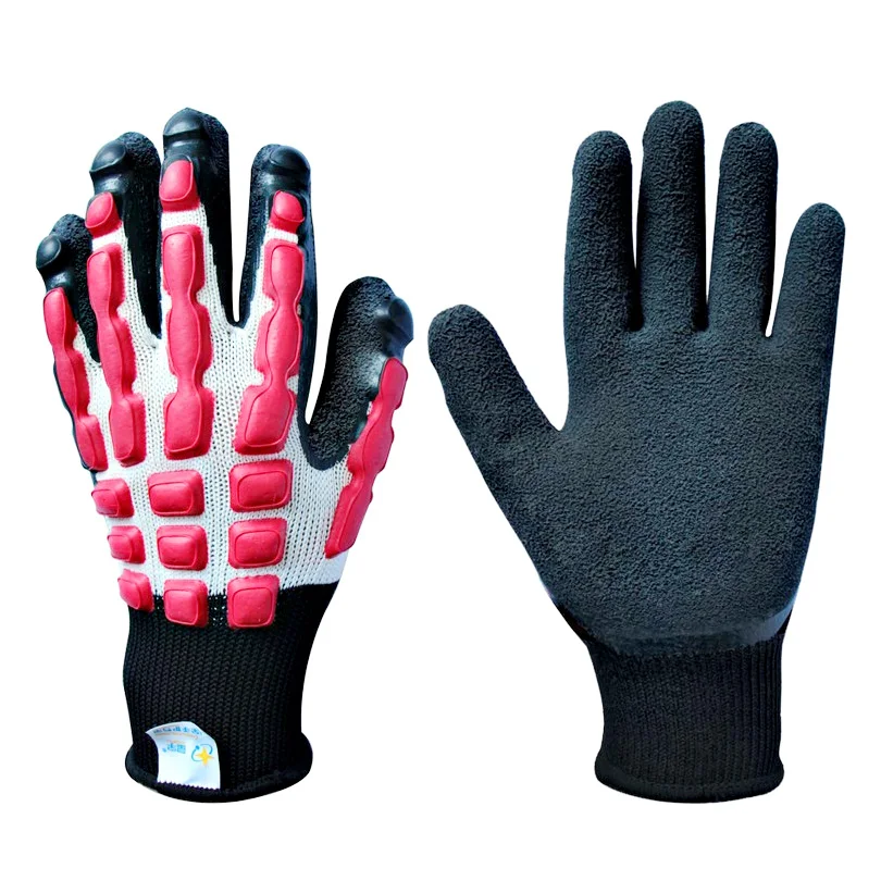 

Work Anti-collision Safety Gloves Natural Rubber Gloves For Work Hammer Punch Breathable Shockproof Handling Wear-resistant Slip