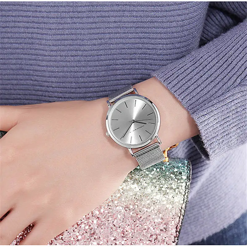 Luxury Hannah Martin Fashion Ladies Watches Rose Gold Women Watches Elegant Minimalism Rhinestone Casual Female Waterproof Clock