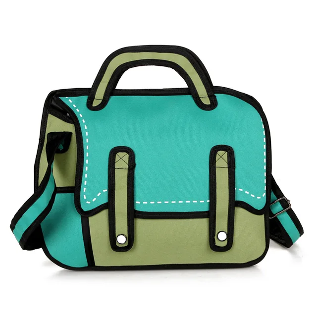 2016 Hot Sale Women Shoulder bag 3D Cartoons bag 2D Drawing Cartoon
