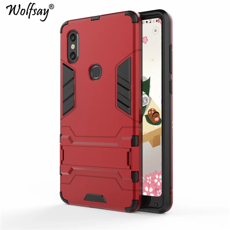 Wolfsay Cover For Xiaomi Mi Mix 2S Case Slim PC + Soft Rubber Armor Phone Fundas 5.99&quot |