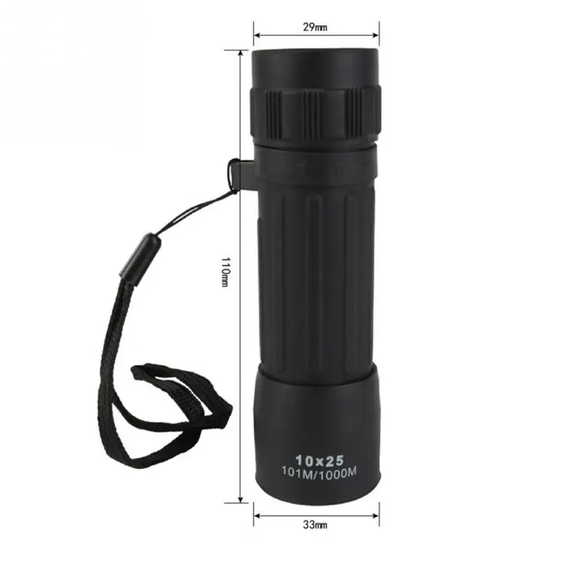 جديد 10x25 أحادي تلسكوب مفيد نطاق الرياضية التخييم الصيد المدمجة أحادي مناظير Telescopio # H917