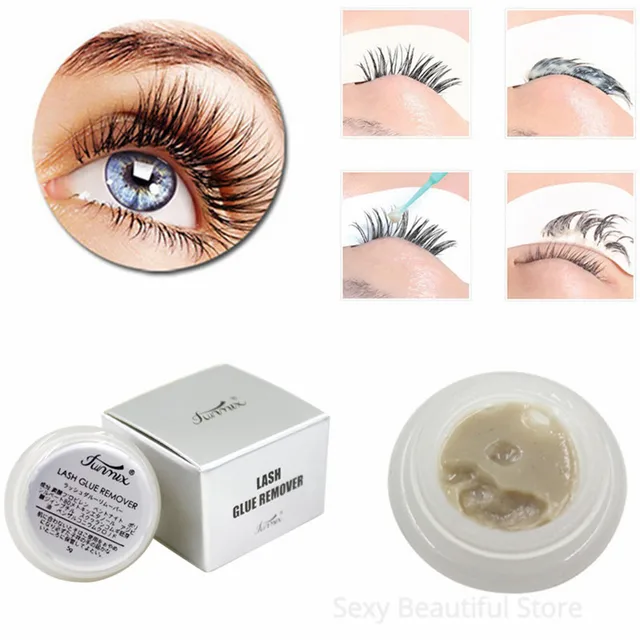 FUNMIX Professional Hypo allergenic Adhesive Fake Eyelash Glue Grape Seed Oil Glue Remover False