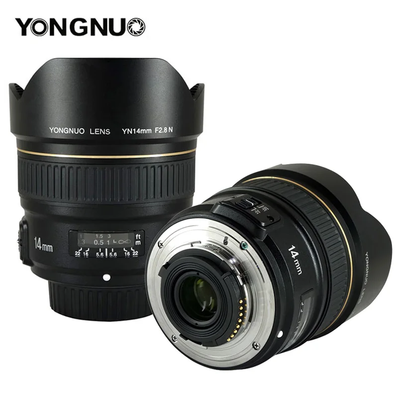 Объектив YONGNUO YN14mm F2.8N с большой диафрагмой AF/MF 114 диагональ сверхширокоугольного