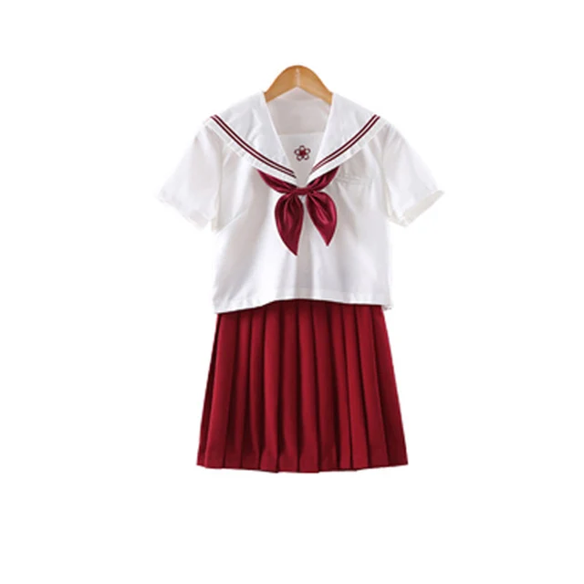 3pcs One Set Japanese School Sailor Uniform Fashion School Class Navy