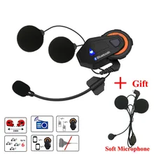 Freedconn T-Max moto rcycle шлем Bluetooth гарнитура Интерком 6 гонщиков группа говорящих FM intercomunicador moto+ мягкий наушник