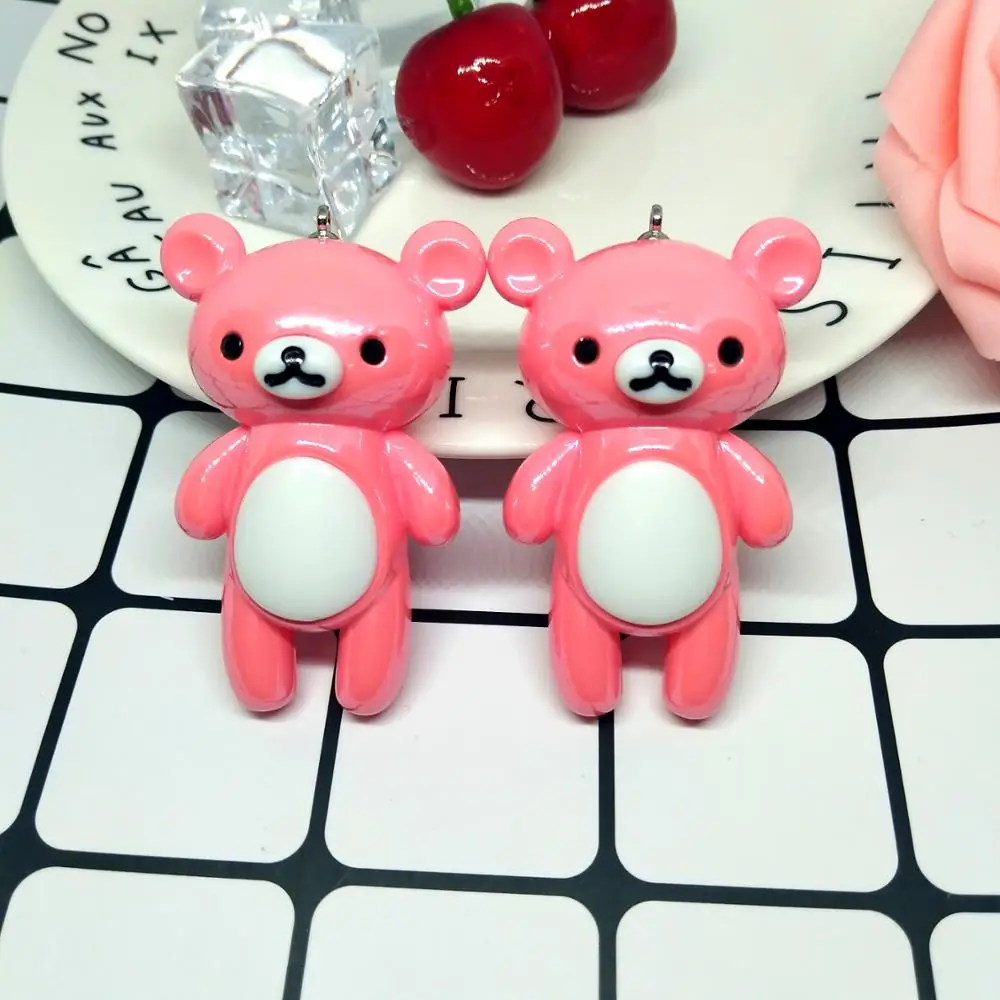 

DIY 2019 The latest fashion most popular bear shape resin string key pendant bag pendant various animal toy pendant accessories