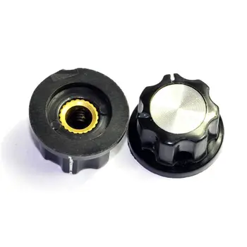

Wholesale and retail 20pc 23mm Pedal Top skirted black knob Guitar tube Amp JAZZ BASS audio DIY parts free shipping