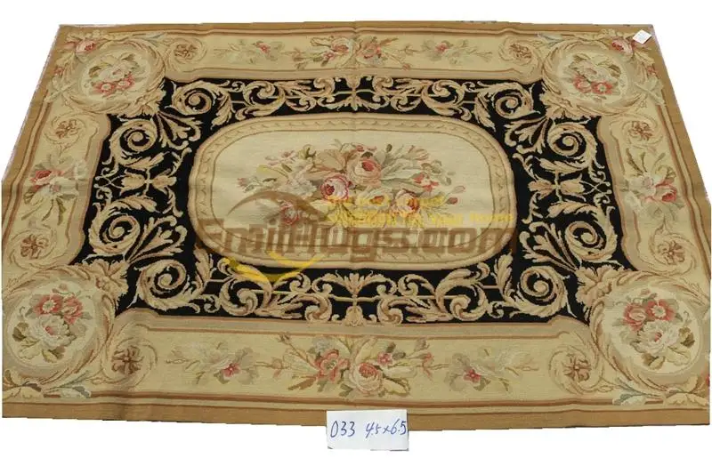 

All - Floral Fine Needle Embroidered Carpet Knitted Home Decore Cushion Cover Rectangular Wool Knitting Carpets